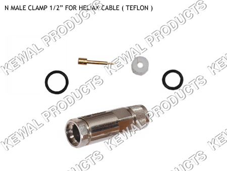 N Plug Clamp Type 1/2 for Heliax Cable