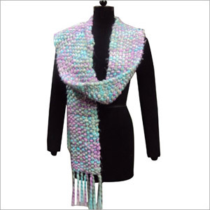 Scarf - Viscose Knitted 70x10 Inches Multicolored | Soft Texture Stylish Design Warm Lightweight Fringe