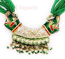 Terracotta Pendants - Handmade Terracotta, Variable Size, Green | Elegant Design, Hand-Painted Pearls, Intricate Work
