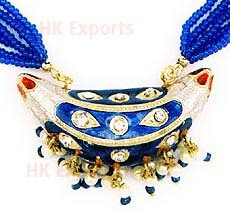 Terracotta Pendants - Terracotta Enamel, 5x3 cm, Blue | Elegant Handcrafted Ethnic Design, Durable Cultural Heritage