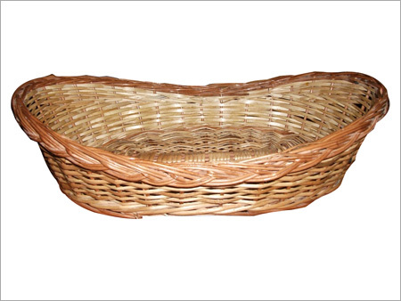 Cane Boat Shape Basket