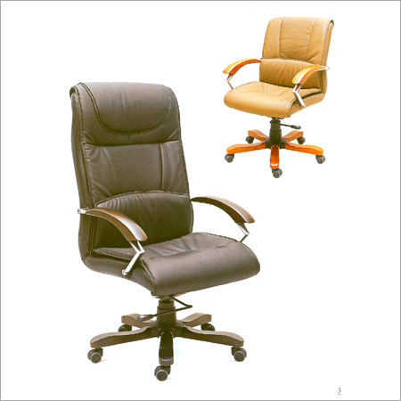 Executive Series - Leather, Brown, Adjustable Height | Ergonomic Design, High Back Support, Swivel Base, Caster Wheels