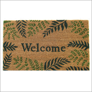 Vinyl Backed Natural Printed Coir Mats