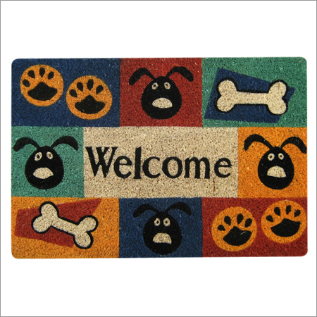 Backed Bleach Coir Printed Mats