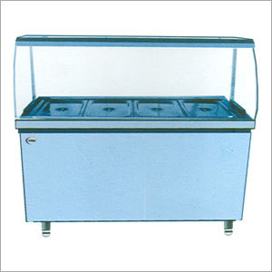 Hot Bain Marie (Round Glass) - 15 Liters, 150x60x80cm | Stainless Steel, Six Compartments, Keeps Food Warm, Durable Design, Easy to Clean