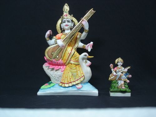 Marble Saraswati Maa Statue