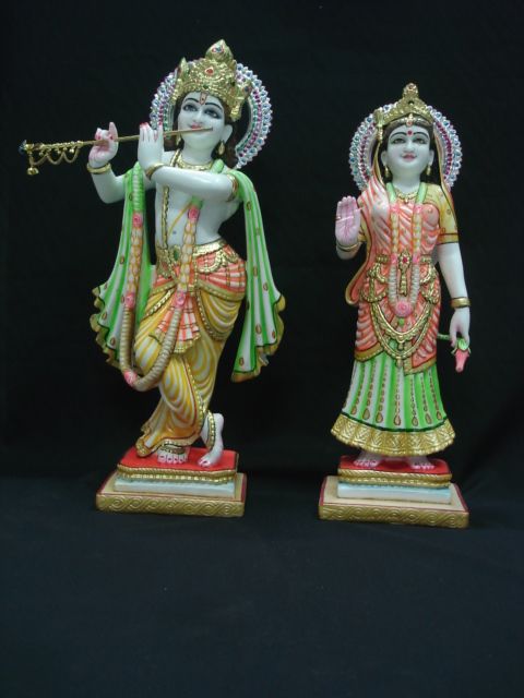 Radha Krishna Statue - Mould Marble