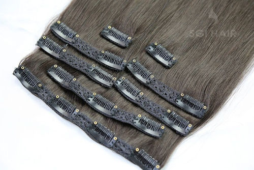 Natural Color Wavy Clip In Hair Extensions