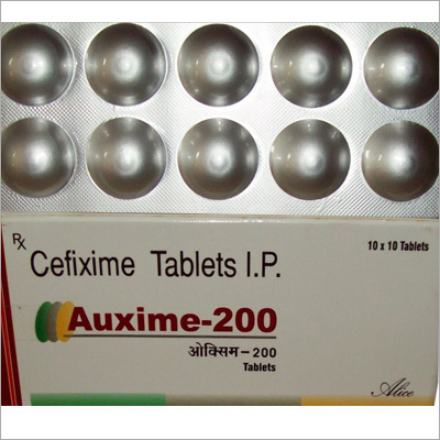 Auxime-200 - 200mg Cefixime Tablet, 10 Blister Pack | Oral Antibiotic Infection Treatment