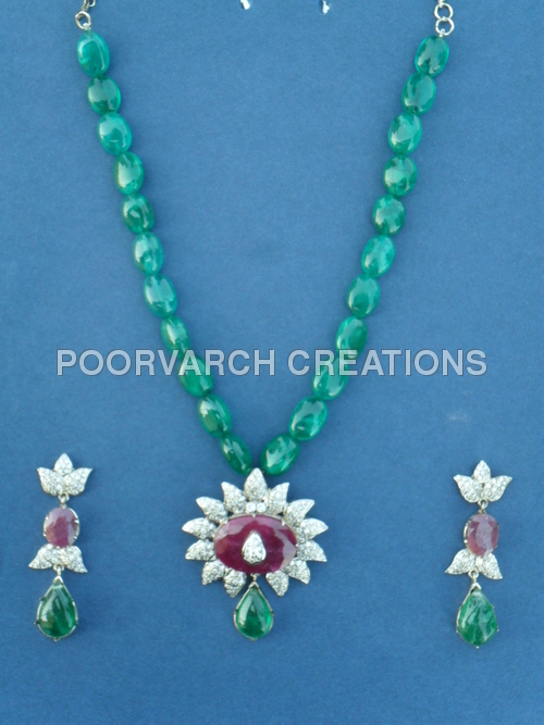 Semi Precious Necklace Set