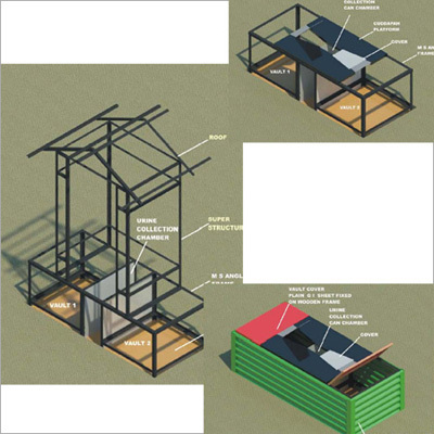 Drawings of Individual And Community Toiltes