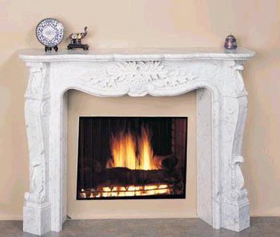 White Marble Fireplace