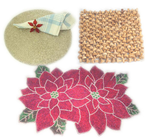 Beaded Placemat & Coasters