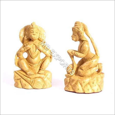 Polished Wooden Craft Hanuman