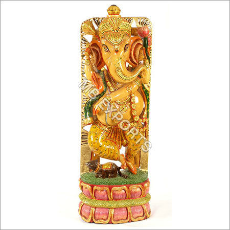 Polished Wooden Craft Ganesh