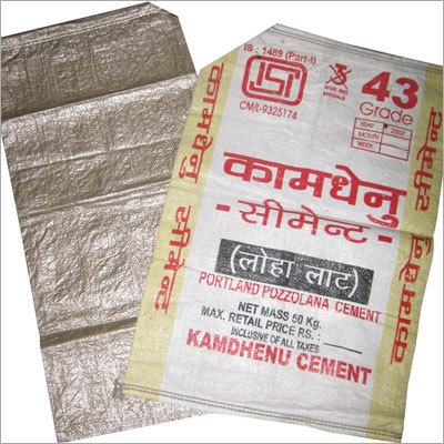 Cement Bag - Polypropylene 50 kg Grey Color | High Strength Weatherproof Moisture Resistant Durable Easy Handling