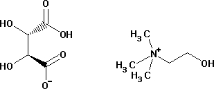 Choline hydrogen tartrate