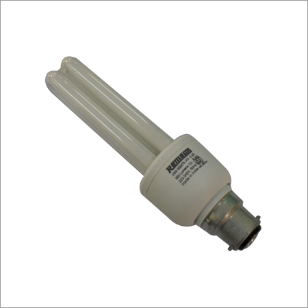 Two Tube CFL Lamps - Glass Plastic, 175 mm Length, 46 mm Diameter, 15 Watts, B22/E27 Base | Instant Start, Energy Saving, Bright Light, Easy Install