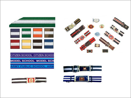School Belt Cloths - Cotton Polyester Blend Variable Length Multiple Colors | Metal Buckle Durable Stylish Comfortable Fit Customizable