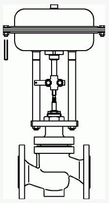 Control valves with pneumatic actuators