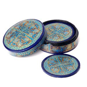 Antique Paper Mache Coasters