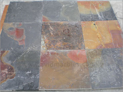 Jack Multicolor Slate - Slate 600x600mm Multicolor, Natural & Calibrated Finish | Durable, Scratch-Proof, Easy-Clean
