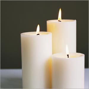 Candles - Wax, Varied Dimensions, Off-White | Soft Light, Relaxing Fragrance, Cotton Wick