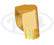 Inverted Flare Connector Elbow 90A