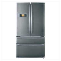 Haier Refrigerator French Four Door Side By Side - Silver, Variable Capacity, Highly Efficient Compressor | Energy Efficient, Optimal Cooling, Long Functional Life, Robust Design
