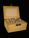 Lens / Mirror Box - Steam Beach Wood, 6x4x2 Inches, Light Brown | Polished, Clasp Closure, Secure Storage For Six Lenses