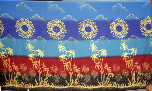 Dani Discharge Prints - Cotton Blend 58 Inches, Blue | Floral Designer Prints, Durable Fabric, 150 GSM