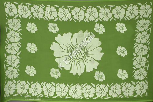Beachwear Pareos - Rayon 60x100cm Green, Lightweight Floral Design, Versatile Beach Cover-Up