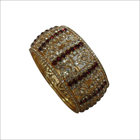 Stone Bangles - Stone and Metal, 60-70mm Diameter, Gold | Elegant Design, Polished Finish, Durable Stylish Accessory