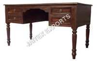 Wooden Writing Table - Solid Wood, Multiple Wardrobes For Tidy Organization | Lightweight, Durable With Attractive Patterns And Fine Finish
