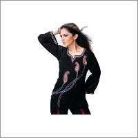 Designer Kurtis - High-Grade Fabric Black Resham Embroidered | Stylish Comfortable Fit Various Sizes