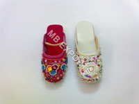 Kids Leather Beaded Slippers 