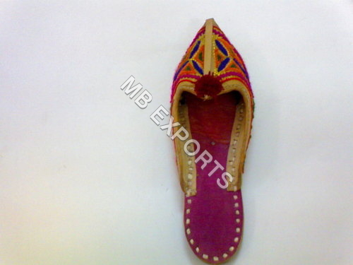 Pink Rajasthani Slippers