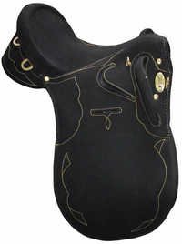 Synthetic Stock Saddle - Synthetic Fabric, Variable Size, Black | Comfort, Security, Correct Seating, Durable, Immaculate Finish