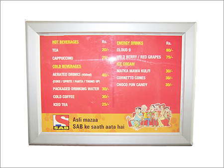 Restaurant Menu Sign