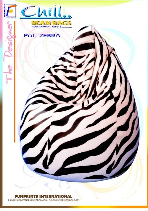 Zebra Print Bean Bag