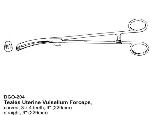 Teales Uterine Vulsellum Forecep Dimension(L*W*H): 229 Millimeter (Mm)