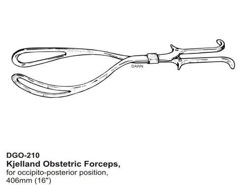 Kjelland Obstetric Foreceps Dimension(l*w*h): 406 Millimeter (Mm)