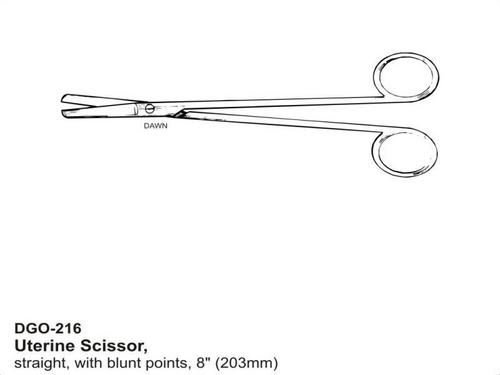 Uterine Scissors Dimension(L*W*H): 203 Millimeter (Mm)