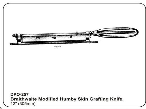 Steel Braithwaite Modified Humby Skin Grafting Knife 