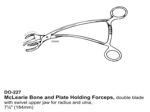 Steel Mclearie Bone And Plate Holding Foreceps