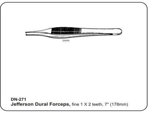 Steel Jefferson Dural Foreceps