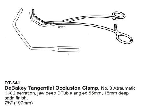 DeBakey Tangential Occlusion Clamp