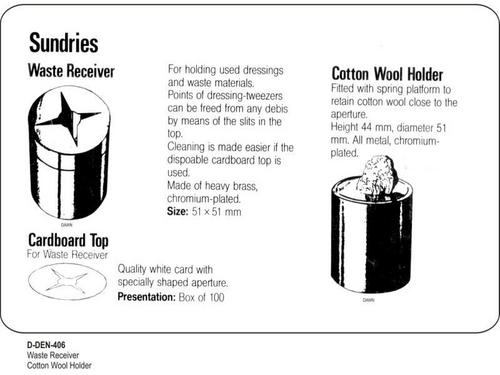 Stainless Steel Waste Receiver Cotton Wool Holder 