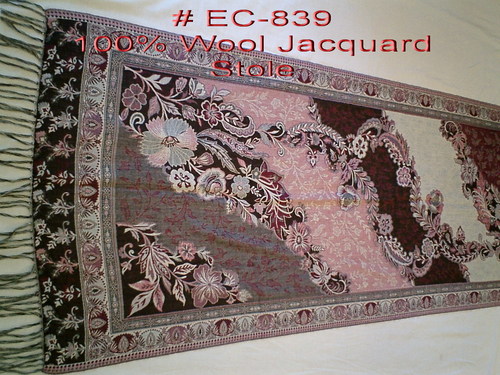 wool jacquard stoles