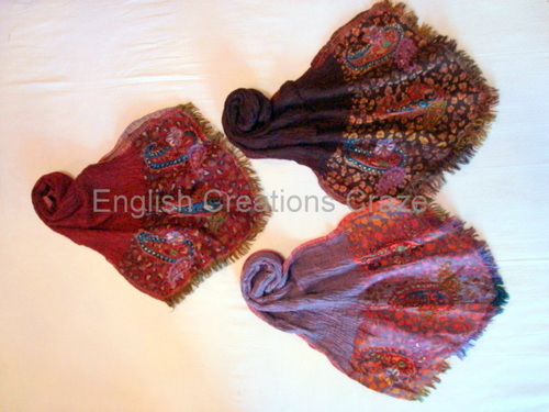 Wool lycra stoles
